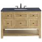 James Martin Vanities Breckenridge 48" Single Bathroom Vanity in Light Natural Oak with 3 cm Charcoal Soapstone Quartz Top and Rectangular Sink, , large