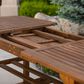 Walker Edison Acacia Wood Patio Butterfly Dining Table in Dark Brown, , large