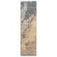 Nourison Silk Shadows 2"3" x 8" Beige and Blue Runner, , large