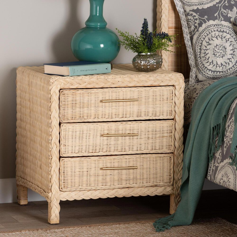 Baxton Studio Lanica 3-Drawer Nightstand in Sun Bleached, , large