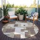 Dalyn Rug Company Portico PO3 Brown 8" Round Area Rug, , large