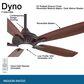 Minka-Aire Dyno 52" Ceiling Fan with Medium Maple and Dark Walnut Blades in Oil Rubbed Bronze, , large