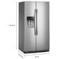 Whirlpool 28.7 Cu. Ft. Freestanding Side by Side Refrigerator in Fingerprint Resistant Stainless Steel, , large