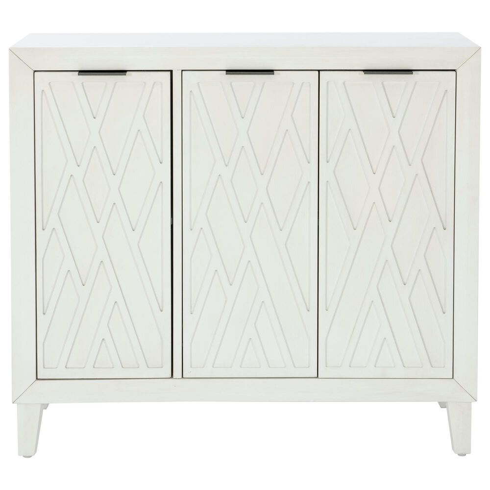 Linden Boulevard 3 Door Cabinet in White, , large