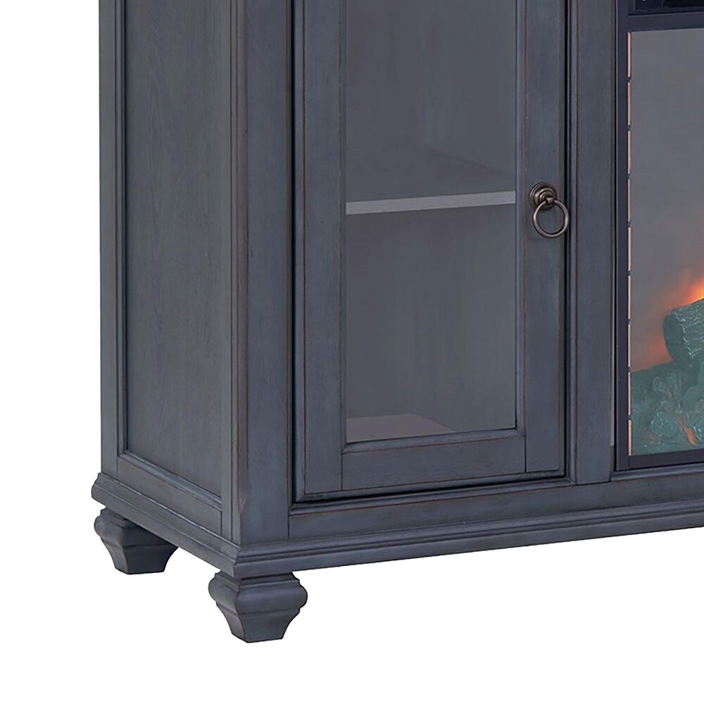Legends Furniture Americana 66&quot; Fireplace TV Stand in Corduroy Blue, , large