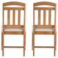 Linon Home Decor Wilmer Side Chair with Beige Upholstery in Brown (Set of 2), , large