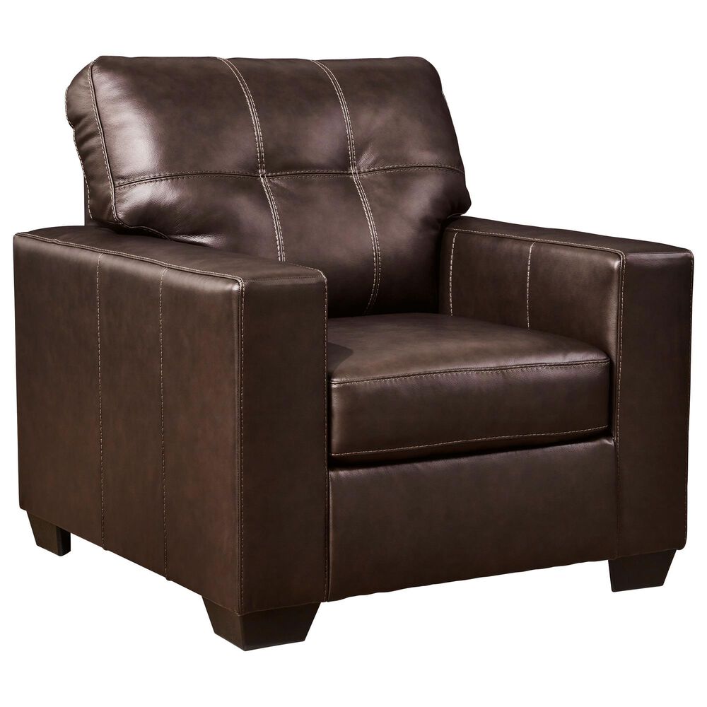 Ashley Santorine 4-Piece Stationary Living Room Set in Dark Brown, , large