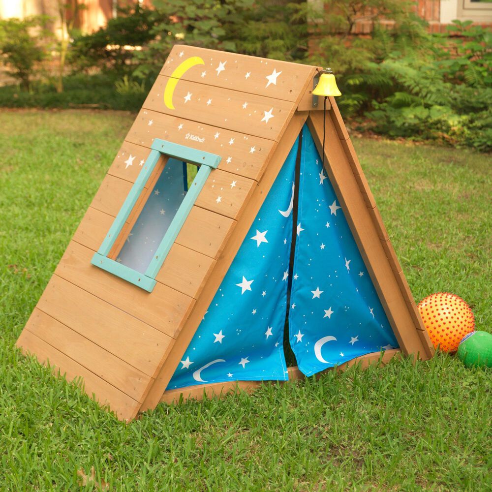 Kidkraft A Frame Hideaway &amp; Climber in Natural, , large