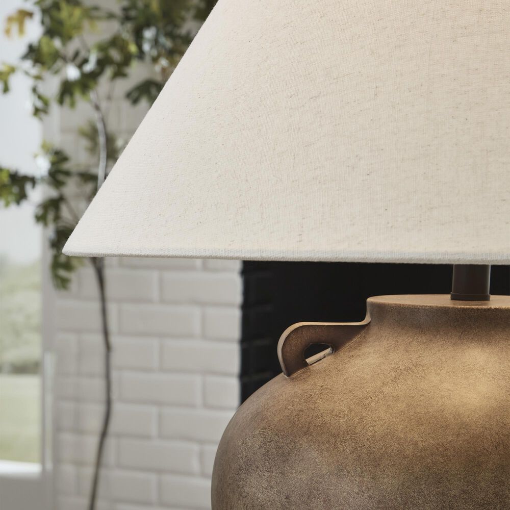 Ashley Ferrilby Poly Table Lamp in Antique Beige, , large
