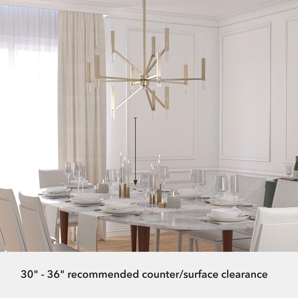 Hunter Sunjai 12-Light Chandelier in Alturas Gold, , large