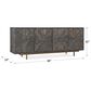 Hooker Furniture Commerce and Market Layers 80" Entertainment Console in Natural Brass and Antique Brass, , large