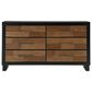 Ashley Kraeburn 6-Drawer Dresser in Brown and Satin Black, , large