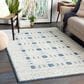 Surya Louvre Dark Blue, Cream and Pale Blue 10" x 14" Area Rug, , large