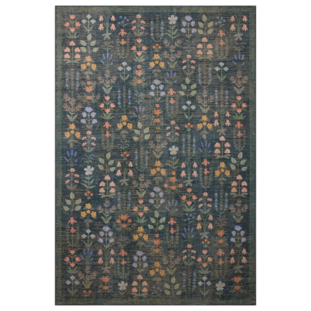 Rifle Paper Co. x Loloi Edinburgh Navy and Multicolor 5" x 7"6" Area Rug, , large