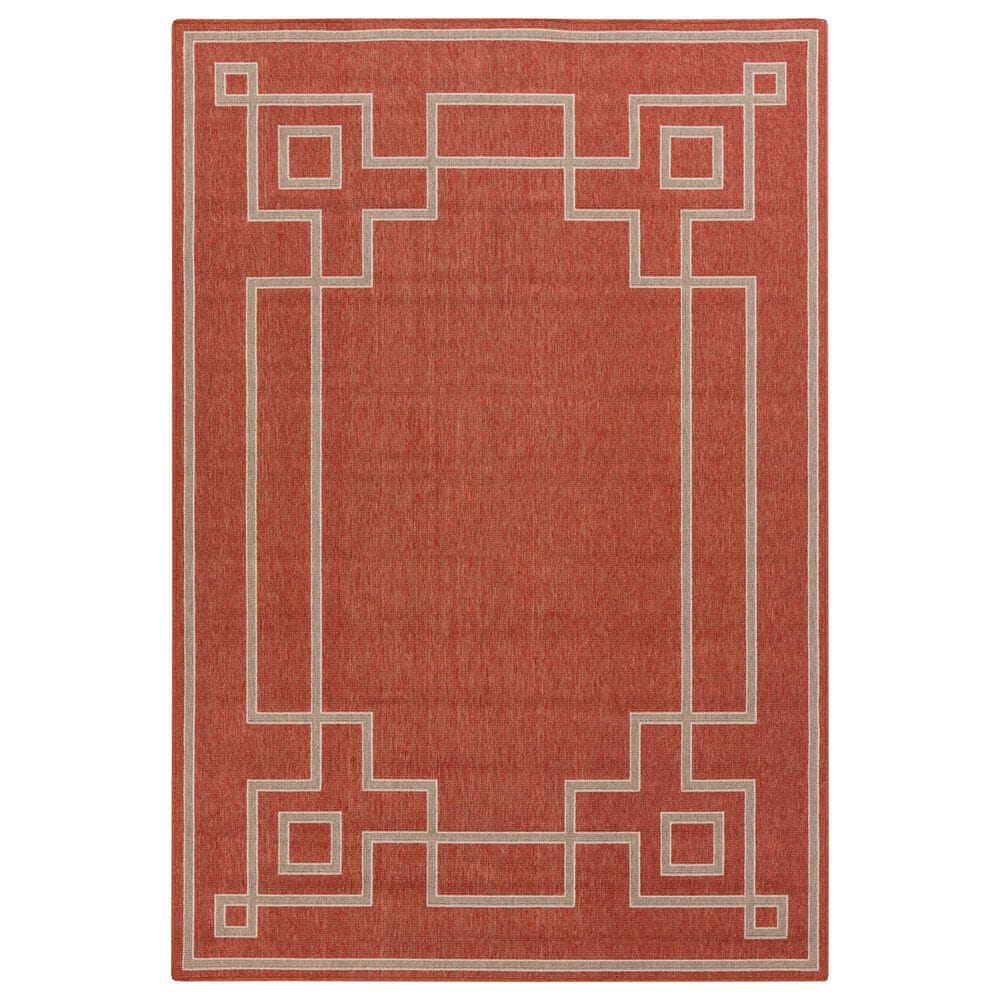 Surya Alfresco 5"11" x 8"10" Rust, Brown and Beige Indoor/Outdoor Area Rug, , large