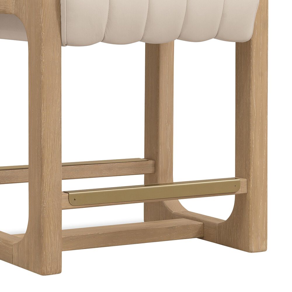Hooker Furniture Banyon Bay Counter Stool in White Oak and Brushed Brass, , large