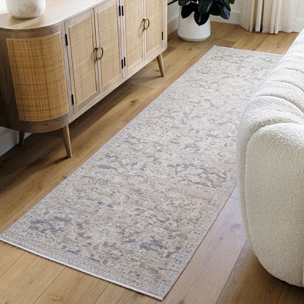 Surya Once Upon a Time Gray, Light Brown, Ivory, Tan and Light Gray 2"11" x 9"10" Runner, , large