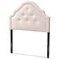 Baxton Studio Cora Twin Upholstered Panel Headboard in Light Pink, , large