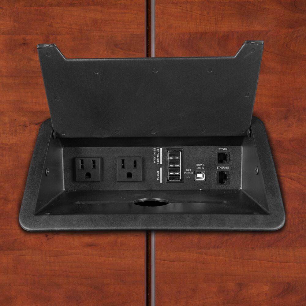 Regency Global Sourcing Array 96" Conference Table in White and Cherry, , large