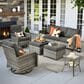 HOMLUX 6-Piece Patio Conversation Set in Black, , large