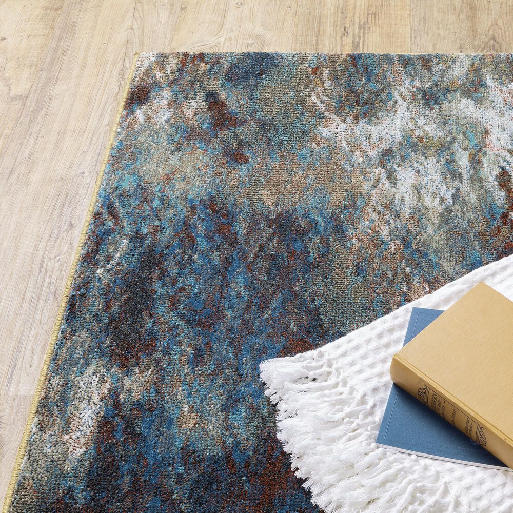 Oriental Weavers Venice Forli 5&#39;3&quot; x 7&#39;3&quot; Blue and Gold Area Rug, , large