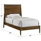 Mayberry Hill Malibu Twin Bed in Walnut, , large