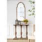 Hearth and Haven Wood Arched Mirror with 3 Small Medallions in Cream and Gold, , large