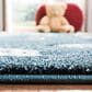 Safavieh Carousel CRK167 8" Square Navy and Ivory Kids Area Rug, , large