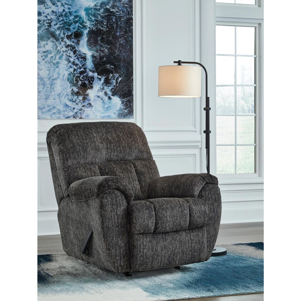 Ashley Stayfish Manual Rocker Recliner in Gunmetal, , large