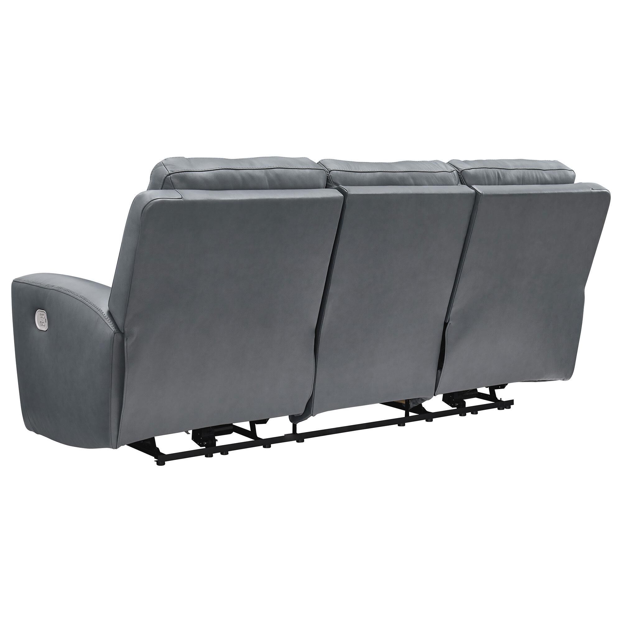 Ashley Mindanao Power Reclining Sofa in Steel