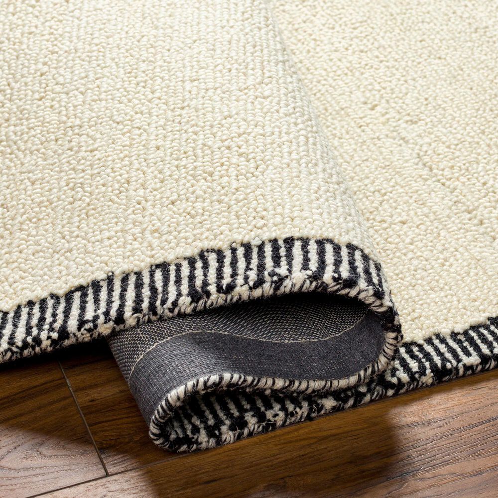 Surya Brook Solid 8&#39; x 10&#39; Black and Butter Area Rug, , large