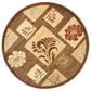 Safavieh Lyndhurst LNH554 5"3" Round Brown and Multicolor Area Rug, , large