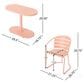 Hearth and Haven Santa Monica 3-Piece Outdoor Bistro Set in Coral, , large
