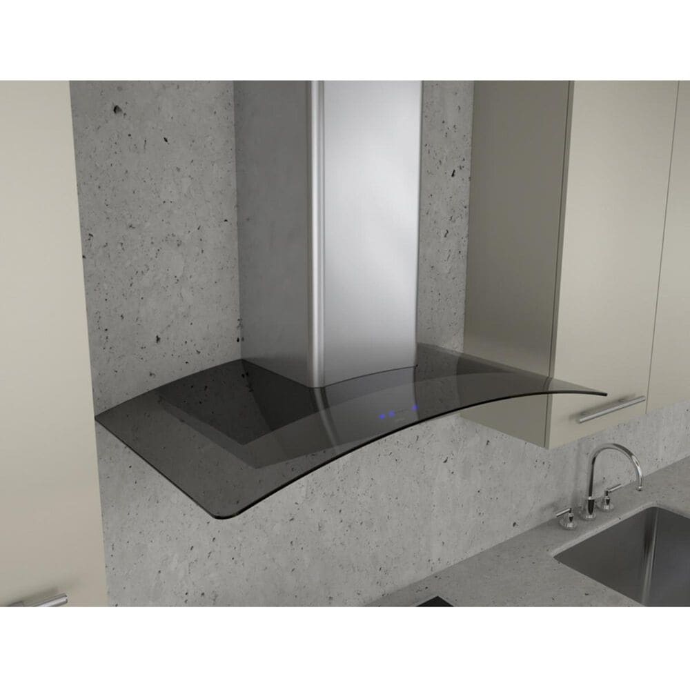 Zephyr 36" Glass Chimney Hood in Stainless Steel, , large