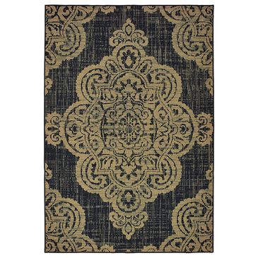 Oriental Weavers Marina 5929K 6"7" x 9"6" Black and Tan Area Rug, , large