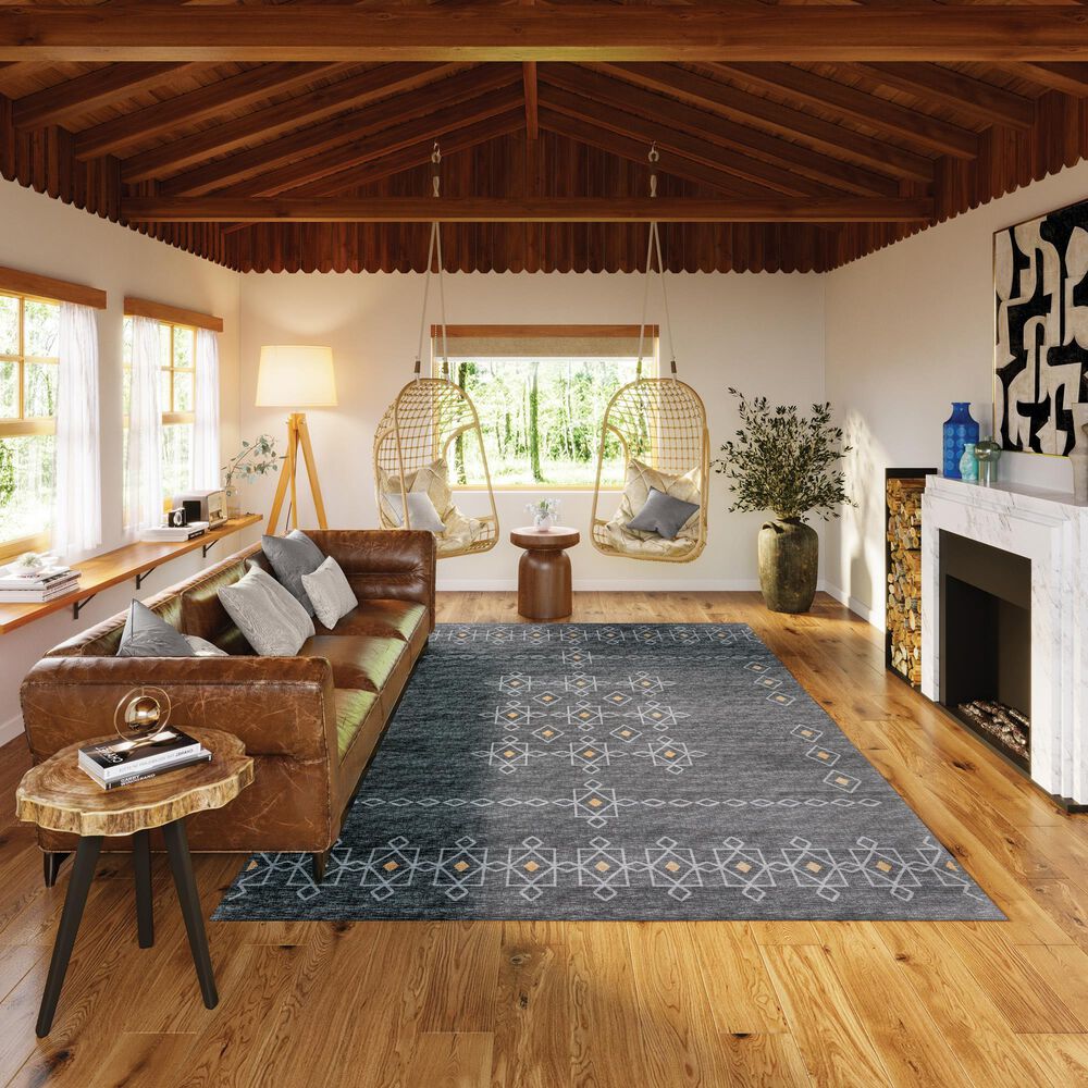 Dalyn Rug Company Sedona SN3 6&#39; x 9&#39; Charcoal Indoor/Outdoor Area Rug, , large
