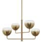 Troy Lighting August 4-Light Chandelier in Patina Brass, , large