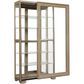 Chapel Hill Modern 5-Shelf Sliding Door Curio with LED in Light Brown, , large