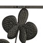Maple and Jade 36" x 14" Contemporary Flowers Wall Decor in Black (Set of 2), , large