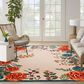 Nourison Aloha ALH32 Ivory and Multicolor 6" x 9" Indoor/Outdoor Area Rug, , large