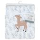 Lambs and Ivy Deer Park Baby Blanket in Brown, White and Grey, , large