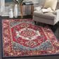 Safavieh Monaco MNC207C-10 10" x 14" Red/Turquoise Area Rug, , large