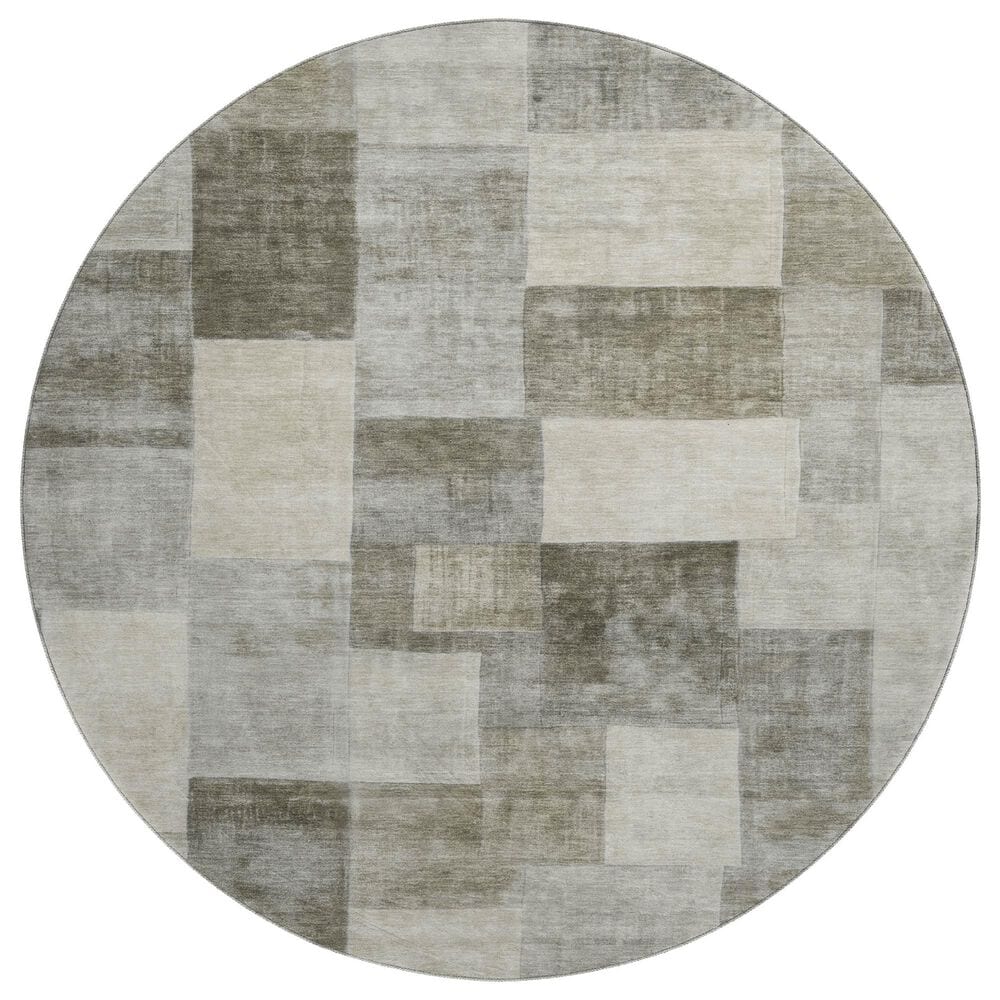 Dalyn Rug Company Pacifica PA12 8" Round Taupe Area Rug, , large