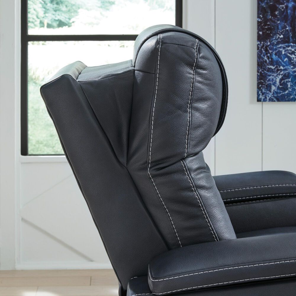 Ashley Feazada Power Recliner and Headrest in Sapphire, , large