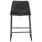 Ashley Centiar 24" Upholstered Counter Stool in Black Faux Leather, , large
