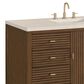 James Martin Vanities Myrrin 48" Vanity in Mid Century Walnut with 3 CM Eternal Marfil Quartz Top, , large