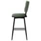 Richlands Furniture Beau Adjustable Swivel Stool with Green Upholstery in Black, , large