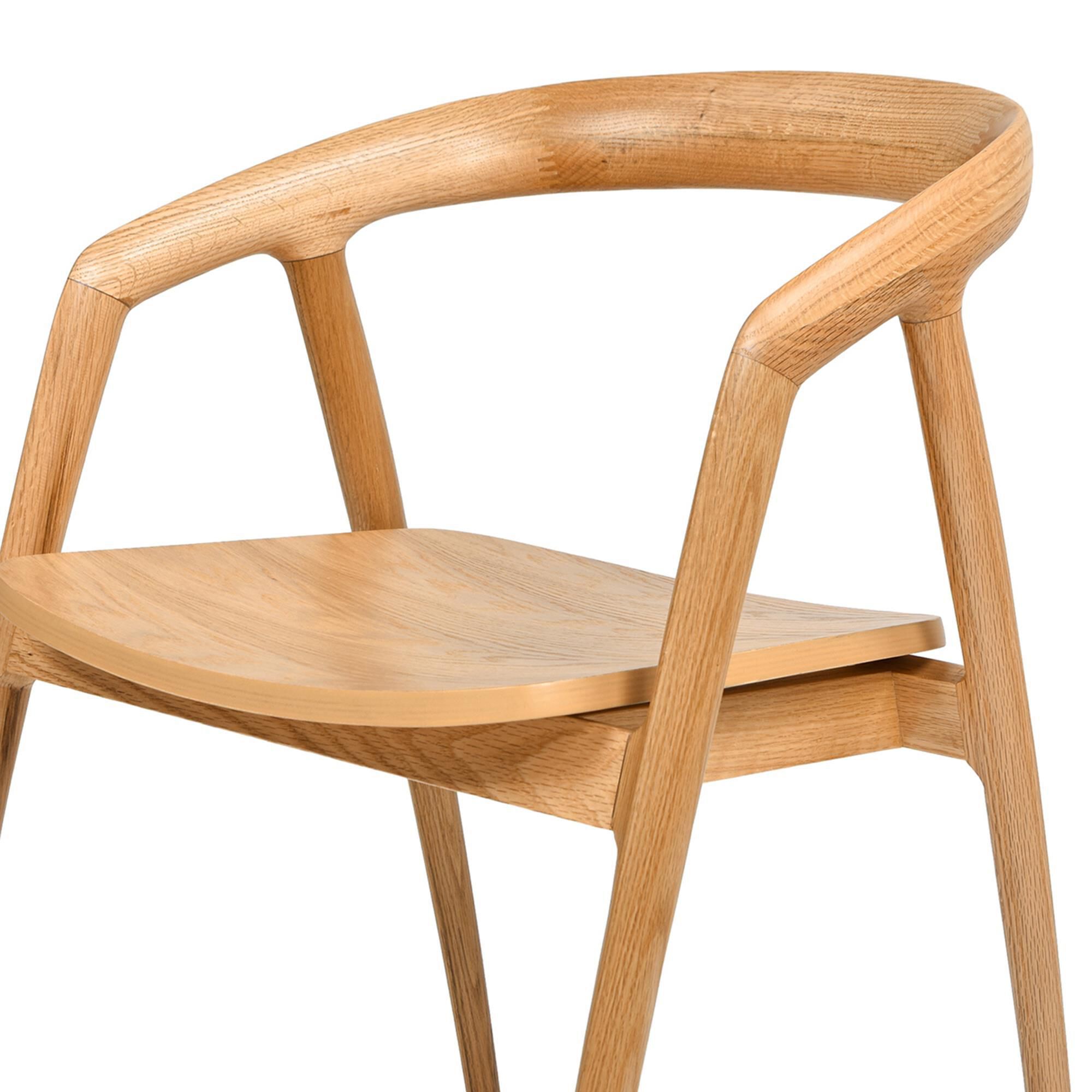 Jennifer Taylor Home Simeon Arm Chair in Warm Natural Brown