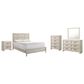 Crown Mark Lorraine 5-Piece Queen Bedroom Set in White, , large