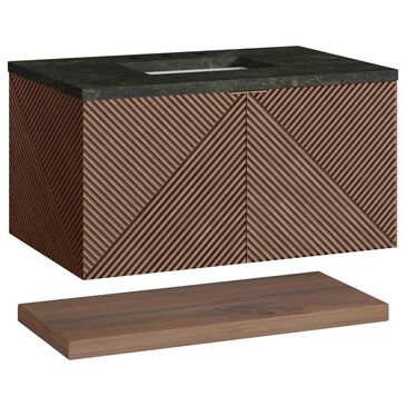 James Martin Marcello 36" Single Bathroom Vanity in Chestnut with 3 cm Phantome Eclos Top and Rectangular Sink, , large